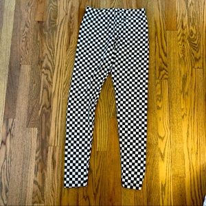 Black and white Checkered leggings size Medium